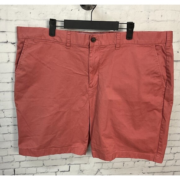 Tommy Hilfiger Men Khaki Red Chino Shorts Size 42 Pocket Stretch Comfort N1 - Picture 5 of 12